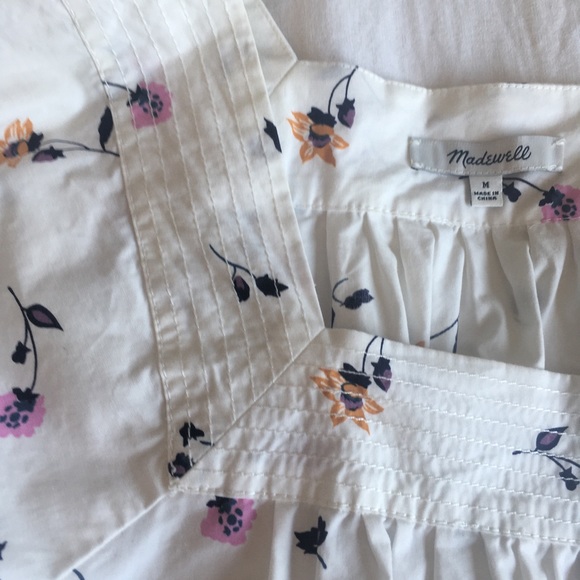 Madewell Square-Neck Top in Sweet Blossoms Medium - Picture 3 of 4